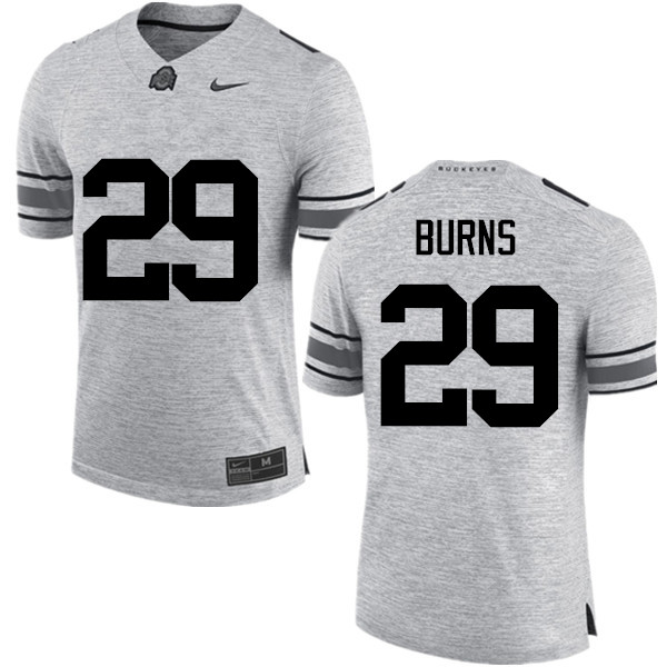 Men Ohio State Buckeyes #29 Rodjay Burns College Football Jerseys Game-Gray